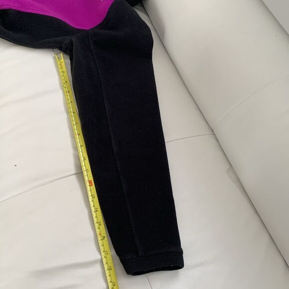The North Face Fleece Purple Black Zip Pockets Logo Women’s Jacket Size M - Picture 4 of 10